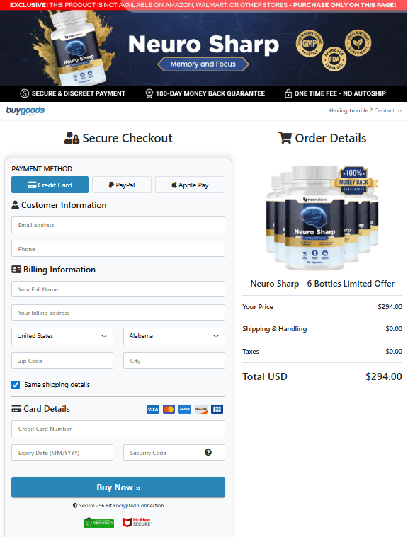 Neuro Sharp-order-page